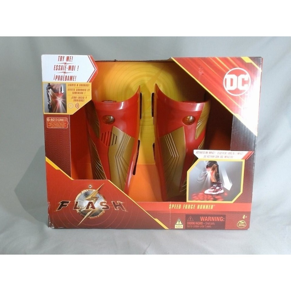 DC The Flash Speed Force Runner Lights and Sounds Shin Guards Spin Master Toy